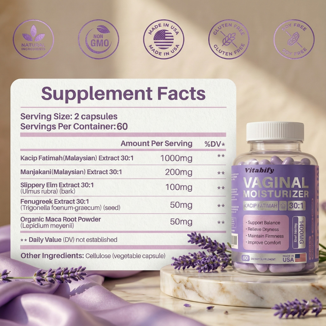 Hydrate & Restore Moisturizer – Herbal Supplement with Kacip Fatimah | 60 Capsules